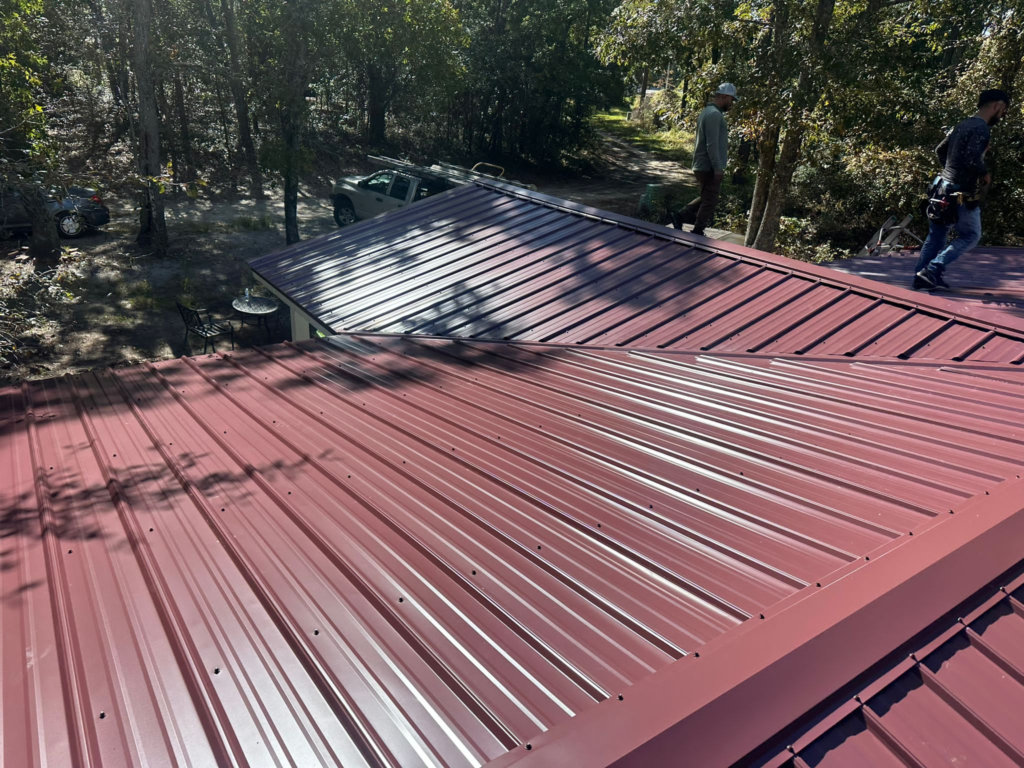 a metal roof