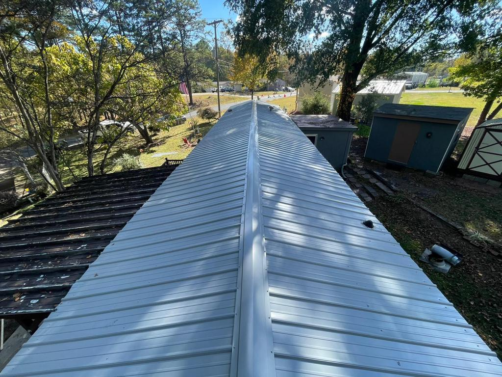 a metal roof